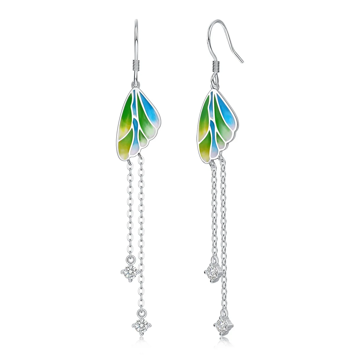 Green Enamel Butterfly Wings Real Lab Moissinate Stud Earrings 925 Silver Piercing Ear Jewelry For Women Wedding Party Gift
Green Enamel Butterfly Wings Real Lab Moissinate Stud Earrings 925 Silver Piercing Ear Jewelry For Women Wedding Party Gift