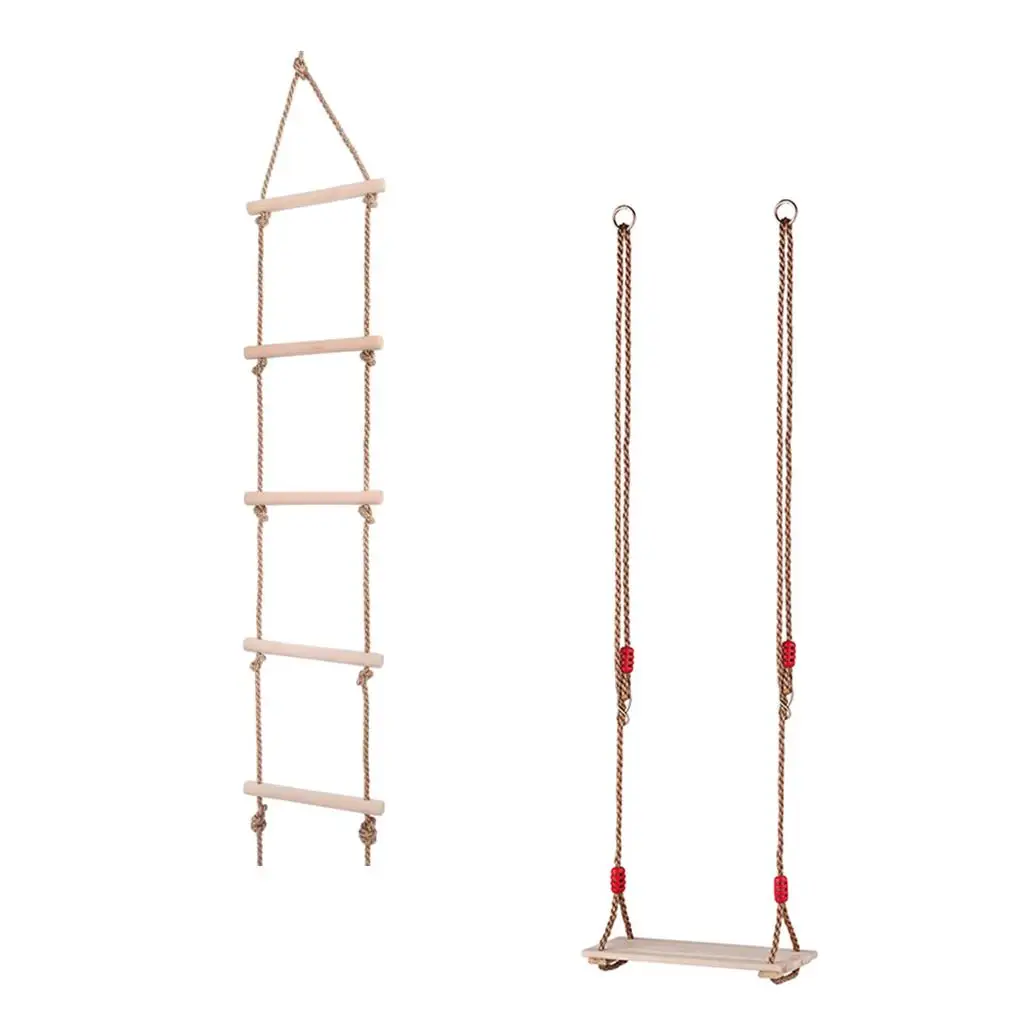2 Pack Kids Wooden Swing Adjustable Ropes & 5 Rungs Climbing Ladder Rope Swing Backyard Replacement
2 Pack Kids Wooden Swing Adjustable Ropes & 5 Rungs Climbing Ladder Rope Swing Backyard Replacement