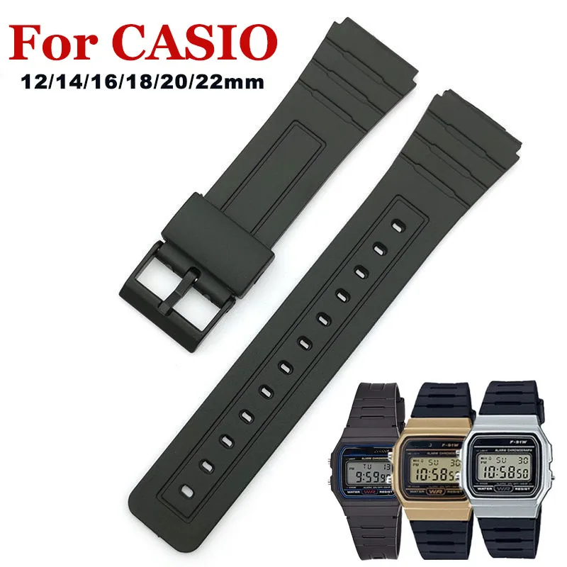 Watch Band For Casio W800H SGW400 F91W F84 F105/108 A158/168 AE1200/1300 Strap PU Resin Bracelet 12 14 16 18mm 20mm 22mm
Watch Band For Casio W800H SGW400 F91W F84 F105/108 A158/168 AE1200/1300 Strap PU Resin Bracelet 12 14 16 18mm 20mm 22mm