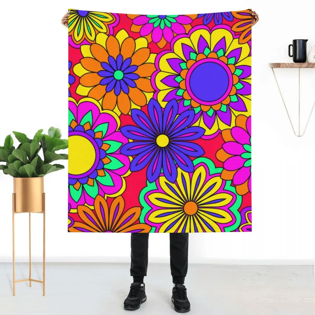 Groovy Flower Power Blanket Retro Hippy Pattern Customize Furry Throw Blanket For Bed Winter Warm Blankets
Groovy Flower Power Blanket Retro Hippy Pattern Customize Furry Throw Blanket For Bed Winter Warm Blankets