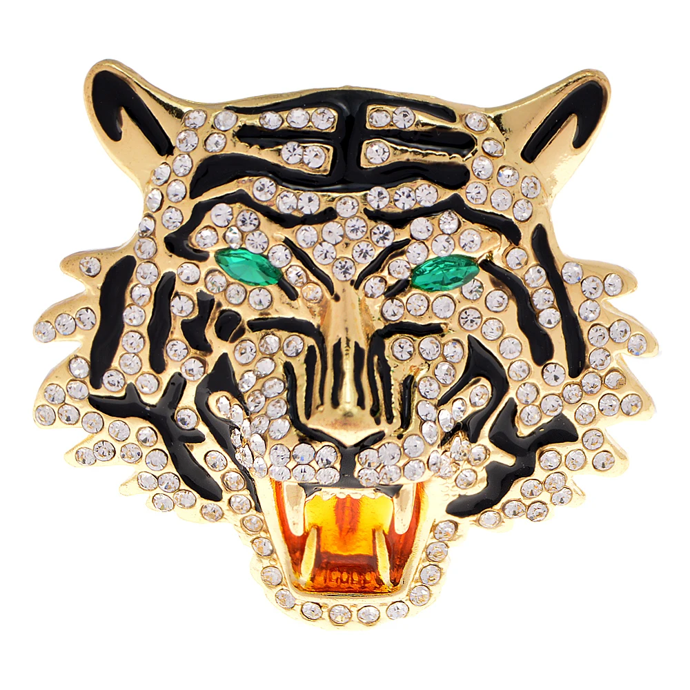 CINDY XIANG Vintage Spotted Leopard Tiger Head Brooches Vivid Animal Pins Rhinestone Crystal Jewelry for Men And Women
CINDY XIANG Vintage Spotted Leopard Tiger Head Brooches Vivid Animal Pins Rhinestone Crystal Jewelry for Men And Women