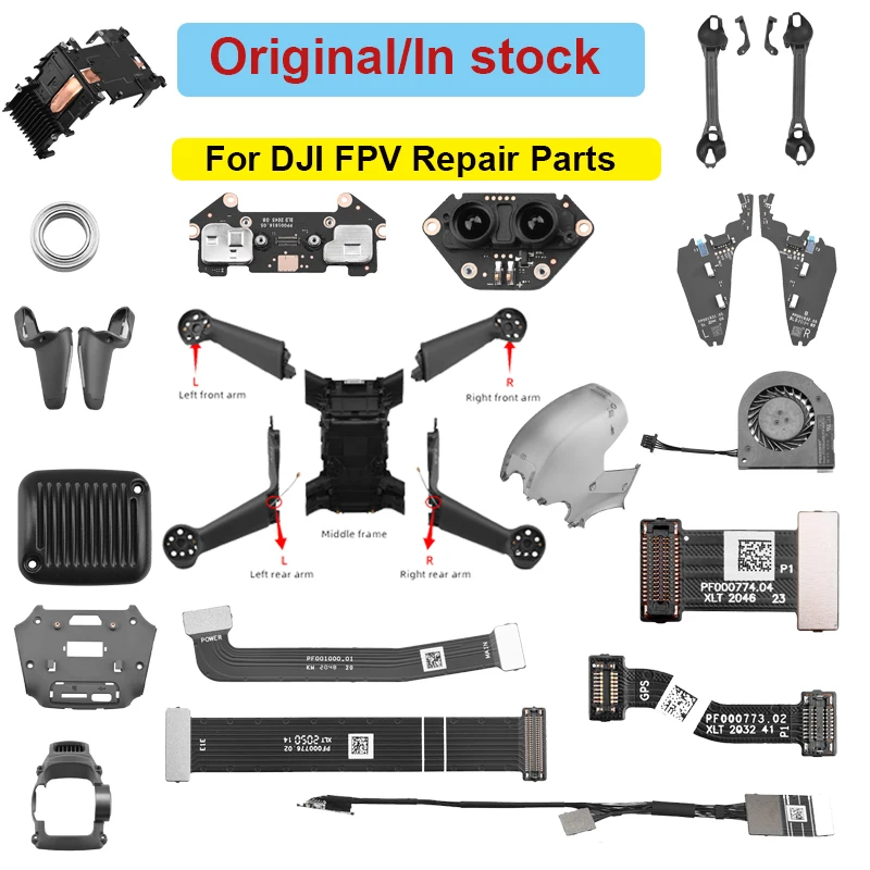 Genuine Antenna Landing Gear Arm For DJI FPV Body Shell Upper Cover Middle Frame Bottom/Protective Shell Gimbal Cable Heat Sink
Genuine Antenna Landing Gear Arm For DJI FPV Body Shell Upper Cover Middle Frame Bottom/Protective Shell Gimbal Cable Heat Sink