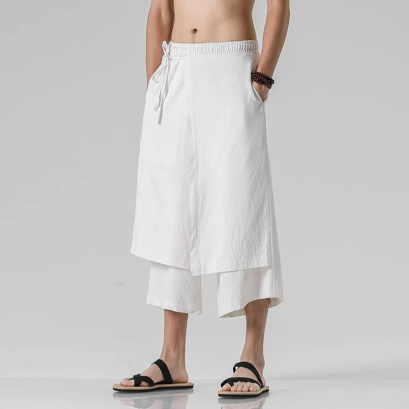 2022 Men Casual Withe Wide Leg Pants Mens Irregular Cotton Linen Harem Pants Male Solid Vintage Skirts Trousers
2022 Men Casual Withe Wide Leg Pants Mens Irregular Cotton Linen Harem Pants Male Solid Vintage Skirts Trousers
