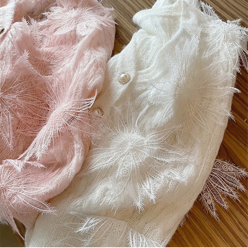 Fairy Fashion Women Lace Floral Embroidery White Cardigan 2022 Fall V neck Twist Thin SLim Sweater Cardigan Tops
Fairy Fashion Women Lace Floral Embroidery White Cardigan 2022 Fall V neck Twist Thin SLim Sweater Cardigan Tops