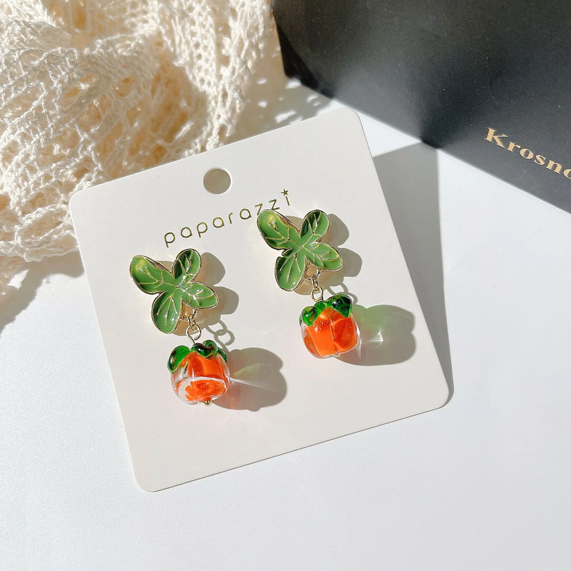 Creative Persimmon Stud Earrings Orange Color For Women Painting Oil Glazed Glass Earrings Sweet Girls Jewelry Accessories
Creative Persimmon Stud Earrings Orange Color For Women Painting Oil Glazed Glass Earrings Sweet Girls Jewelry Accessories