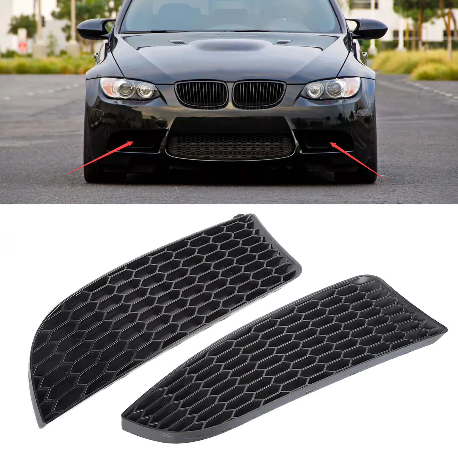 1 Pair Front Bumper Fog Light Grill Cover Left Right Fog Light Grill for M3 Style Replacement for BMW 3 Series E90 E91 E92 E93
1 Pair Front Bumper Fog Light Grill Cover Left Right Fog Light Grill for M3 Style Replacement for BMW 3 Series E90 E91 E92 E93