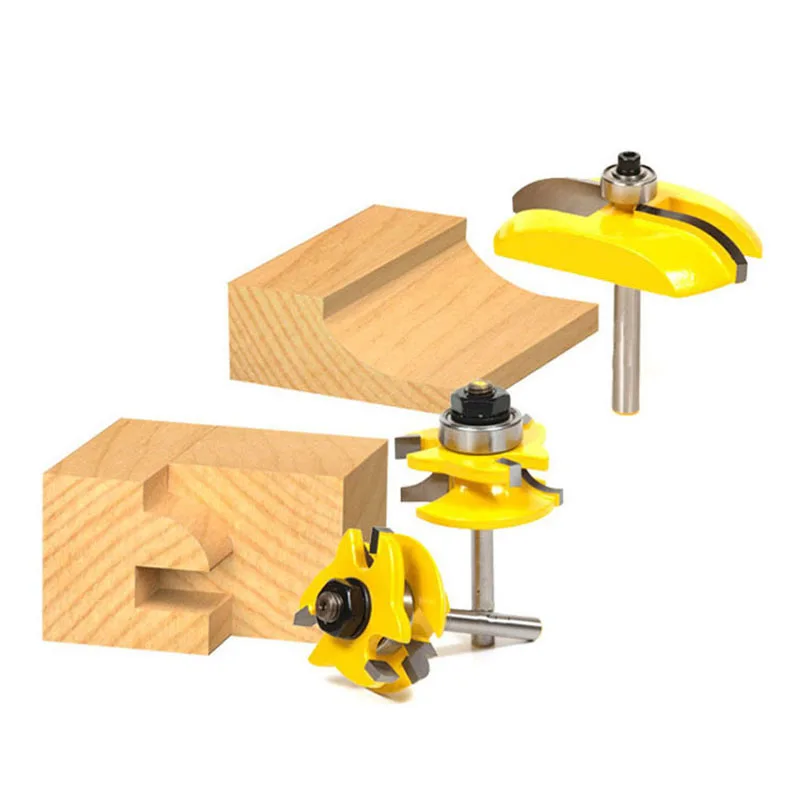 3PC/Set 1/4" 6.35MM Shank Milling Cutter Wood Carving Tenon Combine Knife Cabinet Door Knife Knives Rounded Tenon Combine Knife
3PC/Set 1/4" 6.35MM Shank Milling Cutter Wood Carving Tenon Combine Knife Cabinet Door Knife Knives Rounded Tenon Combine Knife