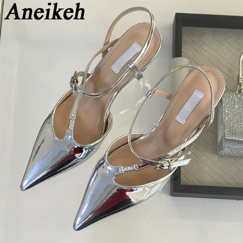 Женские туфли с ремешком на пятке Aneikeh, летние туфли-лодочки из лакированной кожи с перекрестной пряжкой и острым носком на высоком каблуке, 2024
Женские туфли с ремешком на пятке Aneikeh, летние туфли-лодочки из лакированной кожи с перекрестной пряжкой и острым носком на высоком каблуке, 2024