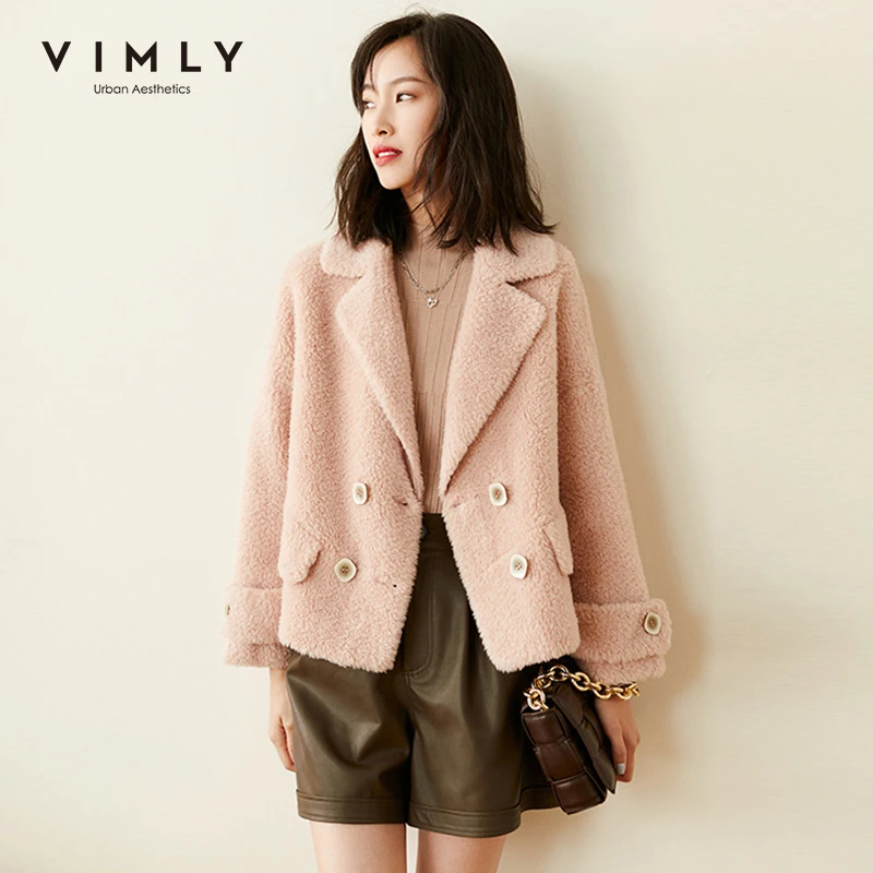 Vimly Winter Short Jacket For Women Elegant Lapel Double Breasted Solid Thick Warm Overcoat Vintage Female Coats F5557
Vimly Winter Short Jacket For Women Elegant Lapel Double Breasted Solid Thick Warm Overcoat Vintage Female Coats F5557