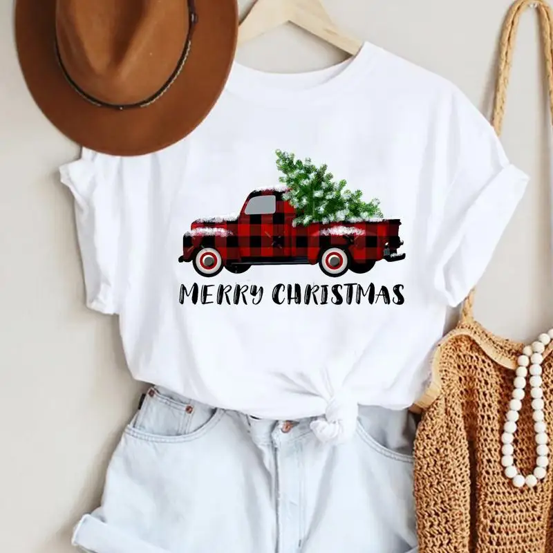 Trend Women Plaid Truck 90s Cute Happy Christmas T-shirts Holiday Cartoon New Year Fashion Print Top Graphic Tshirt Travel Tee
Trend Women Plaid Truck 90s Cute Happy Christmas T-shirts Holiday Cartoon New Year Fashion Print Top Graphic Tshirt Travel Tee