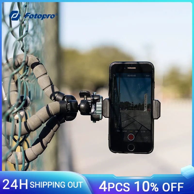 Fotopro Mini Flexible Sponge Octopus Tripod For iPhone Mobile Phone With Ballhead And Stand Remote Control RM-108-PRO
Fotopro Mini Flexible Sponge Octopus Tripod For iPhone Mobile Phone With Ballhead And Stand Remote Control RM-108-PRO