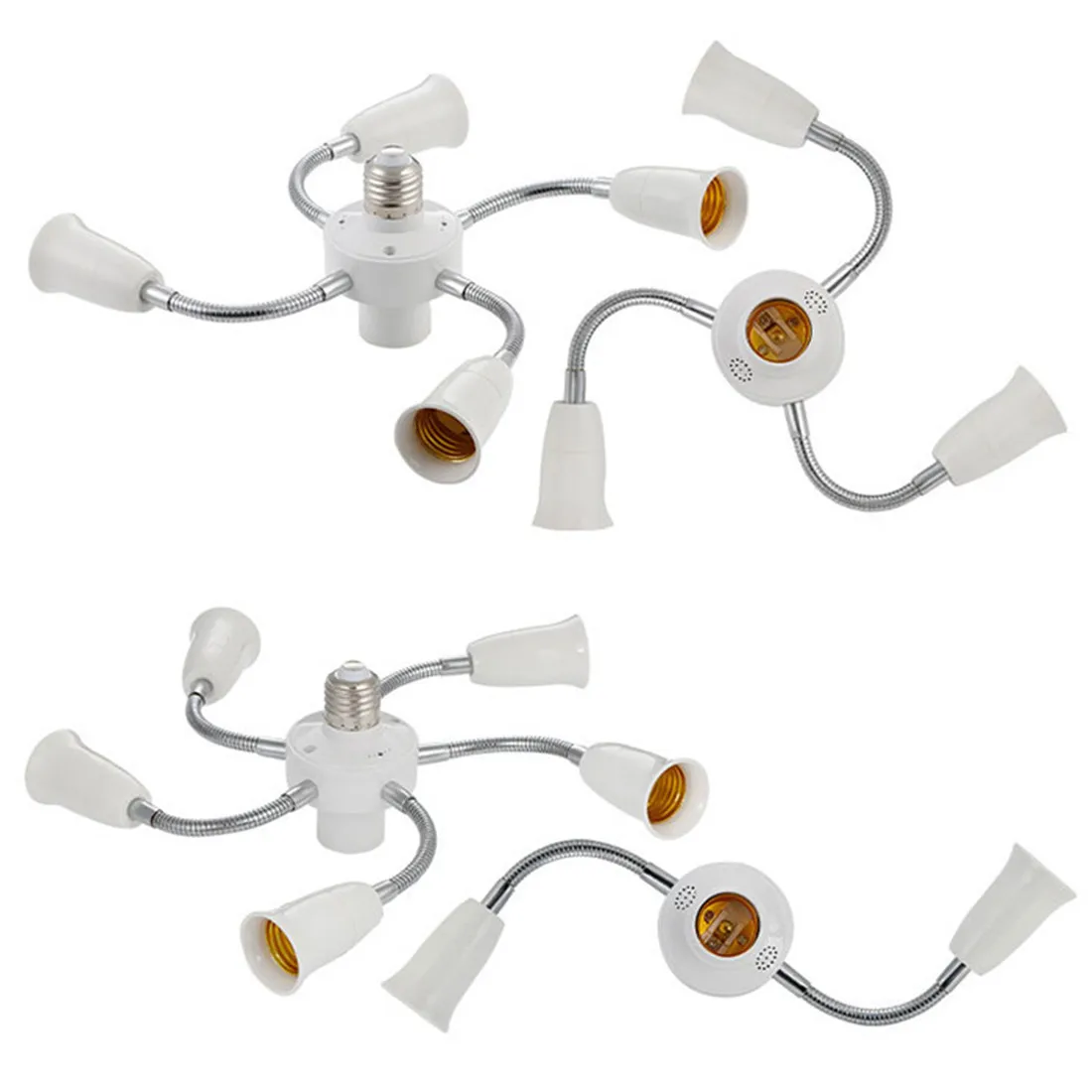 Adjustable White E27 Base Light Socket Splitter Gooseneck LED Bulbs Holder Converter with Extension Hose 3 4 5 Way Adapter
Adjustable White E27 Base Light Socket Splitter Gooseneck LED Bulbs Holder Converter with Extension Hose 3 4 5 Way Adapter