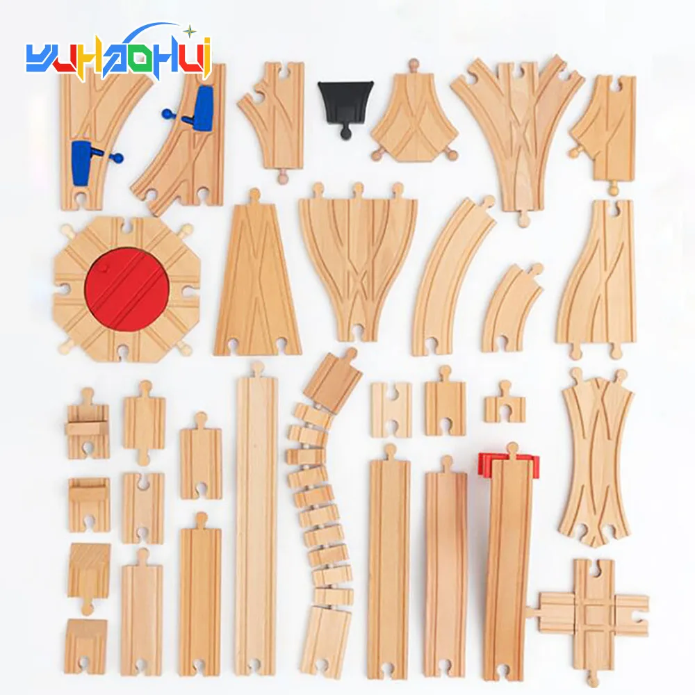Montessori Children's Toys All Kinds Wooden Railway Train Track Accessories Beech Tracks Set Bridge Parts Kids Toys Gifts
Montessori Children's Toys All Kinds Wooden Railway Train Track Accessories Beech Tracks Set Bridge Parts Kids Toys Gifts