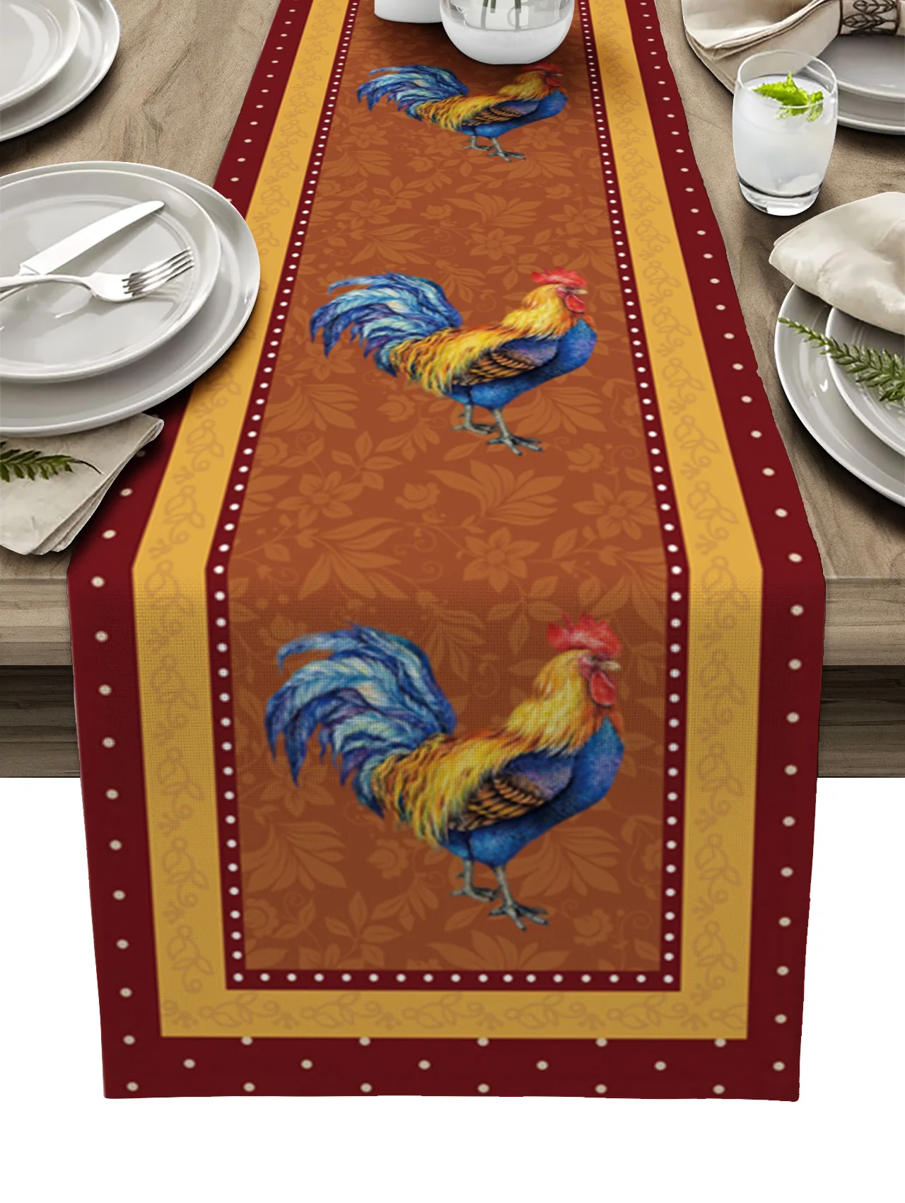Rooster Farm Polka Dots Table Runner For Living Room Kitchen Home Tablecloth Outdoor Party Wedding Fashion Placemat
Rooster Farm Polka Dots Table Runner For Living Room Kitchen Home Tablecloth Outdoor Party Wedding Fashion Placemat