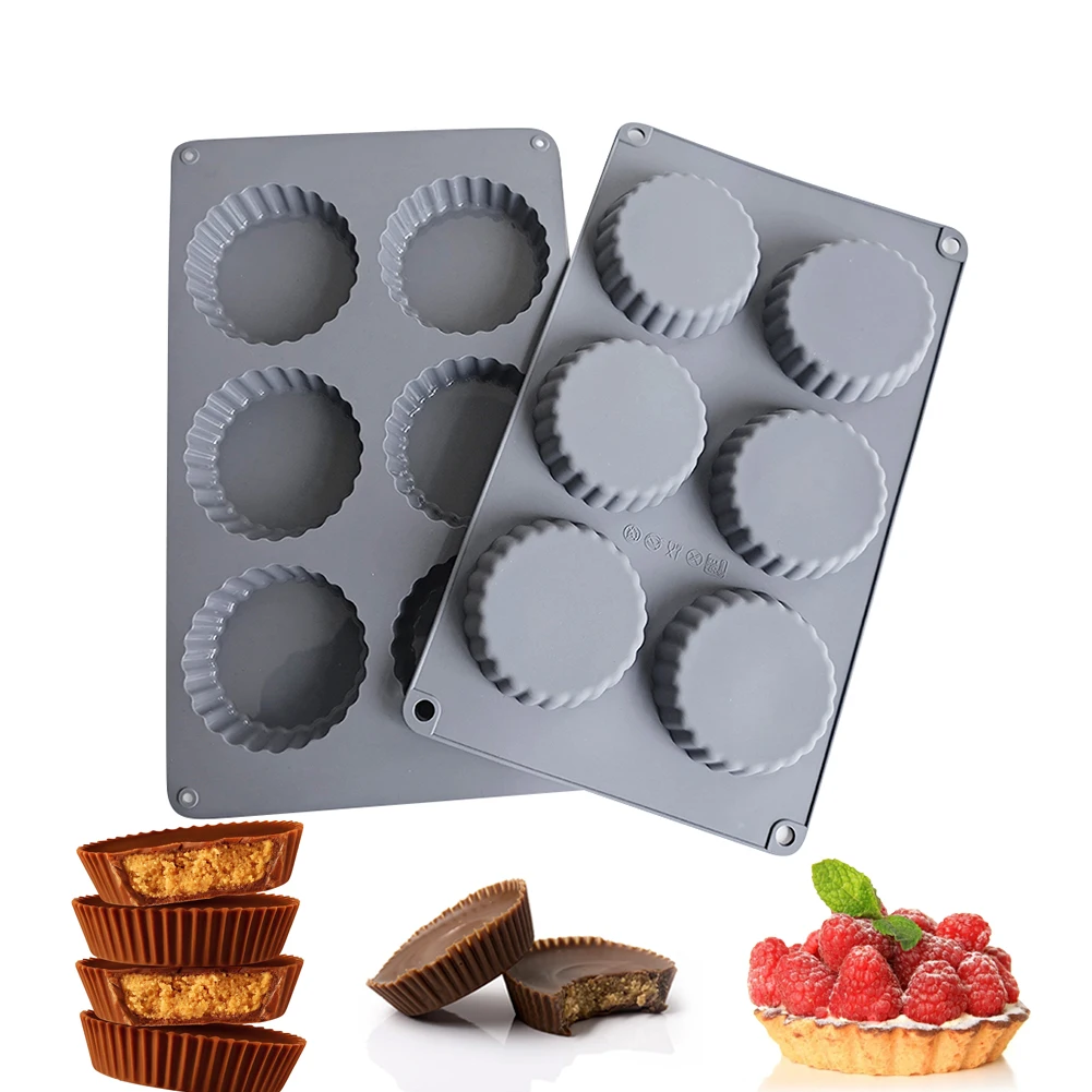 2Pc Silicone Tart Molds Mini Tart Pans Silicone Mold for Muffin Top Pan Non-Sticker for Baking Fruit Pie Peanut Butter Cake Tool
2Pc Silicone Tart Molds Mini Tart Pans Silicone Mold for Muffin Top Pan Non-Sticker for Baking Fruit Pie Peanut Butter Cake Tool
