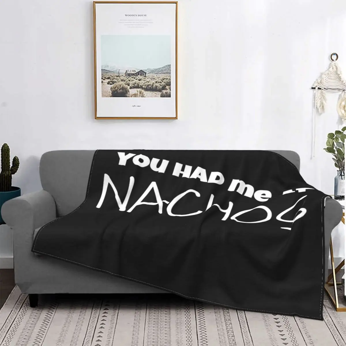

Nachos You have Me At-Manta, colcha a cuadros para cama, sofá, cama, manta con capucha, ropa de cama y fundas