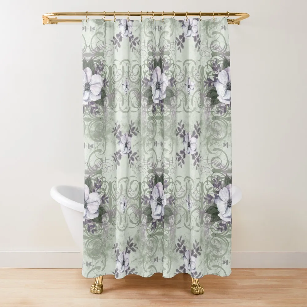 Sage And Lavender Vintage Style Floral Pattern Funny Original Novelty Hooks For Curtains Shower Curtains
Sage And Lavender Vintage Style Floral Pattern Funny Original Novelty Hooks For Curtains Shower Curtains