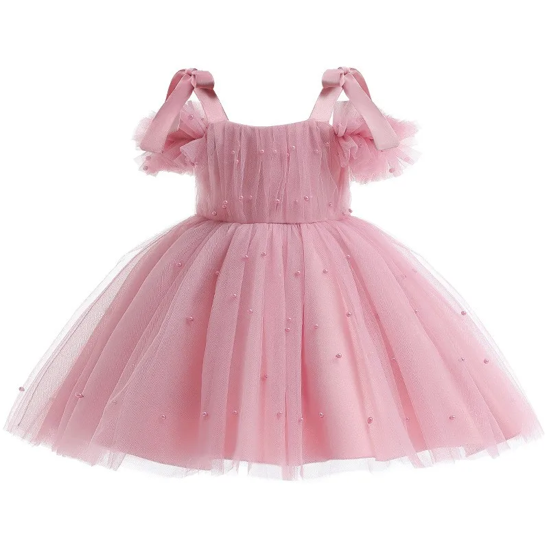 Birthday Party Strap Dress Nail Bead Girls Baby Wedding Clothes Summer Fashion Princess Mesh Tutu Dresses Kids Costume For 1-6 Y
Birthday Party Strap Dress Nail Bead Girls Baby Wedding Clothes Summer Fashion Princess Mesh Tutu Dresses Kids Costume For 1-6 Y