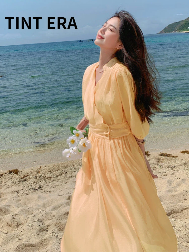 TINT ERA Women's 2022 Summer New Streetwear Harajuku Elegant Beach Dress Vintage Women Femme Vestido Feminino
TINT ERA Women's 2022 Summer New Streetwear Harajuku Elegant Beach Dress Vintage Women Femme Vestido Feminino