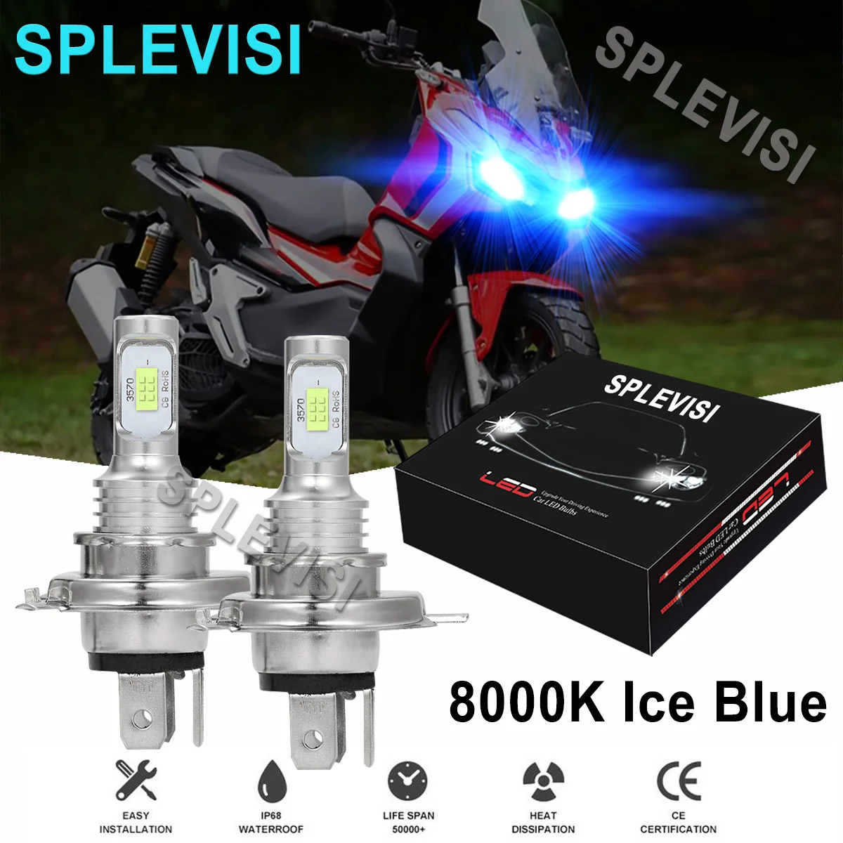 2x 70W Ice blue LED motorcycle headlight For Honda Elite 150 1985-1987 Elite 250 1985-1989 1990 Shadow VLX VT600C 1991 1992-2007
2x 70W Ice blue LED motorcycle headlight For Honda Elite 150 1985-1987 Elite 250 1985-1989 1990 Shadow VLX VT600C 1991 1992-2007