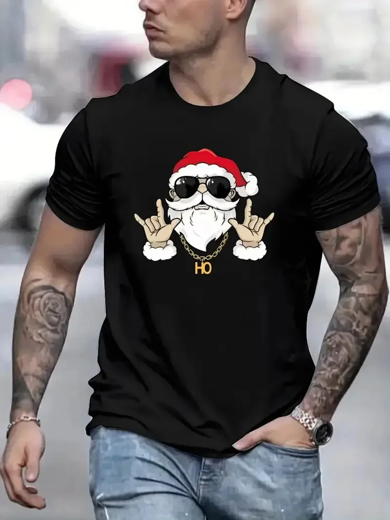 Santa Claus Printed T Shirt For Men Fashion Trend Oversized T-shirts Hip Hop Harajuku Streetwear Casual O-neck Short Sleeve Tops
Santa Claus Printed T Shirt For Men Fashion Trend Oversized T-shirts Hip Hop Harajuku Streetwear Casual O-neck Short Sleeve Tops