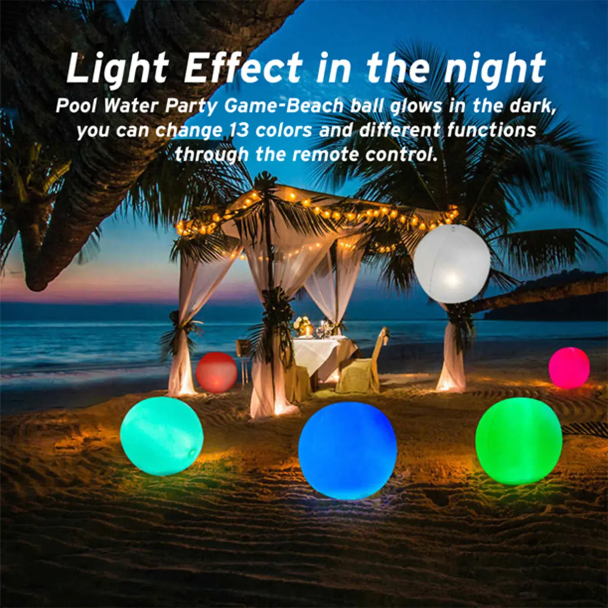 16 Colors LED Beach Ball Changing Waterproof Under Water Led Light Remote Control RGB Submersible Light for Pool Wed Decor
16 Colors LED Beach Ball Changing Waterproof Under Water Led Light Remote Control RGB Submersible Light for Pool Wed Decor