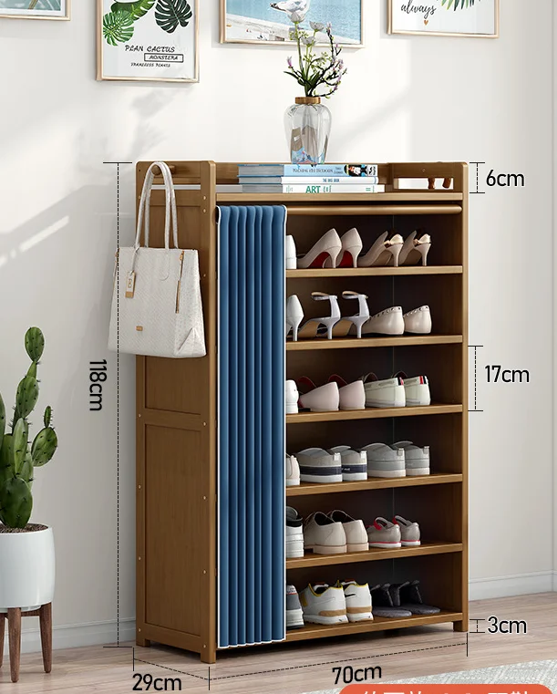 Louis Fanshion Shoe Cabinet Simple Large Capacity Shelf Multi-layer Solid Wood Dust Hook Collection Indoor Shoe Rack
Louis Fanshion Shoe Cabinet Simple Large Capacity Shelf Multi-layer Solid Wood Dust Hook Collection Indoor Shoe Rack