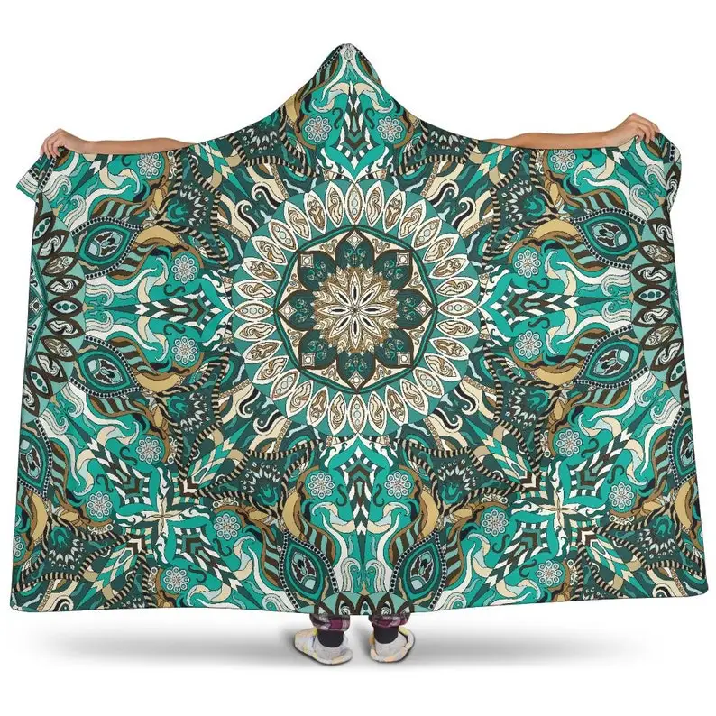 Magical Green Mandala Hooded Blanket - Geometric Jade Beautiful Sherpa Throw, Wearable Blanket Hoodie
Magical Green Mandala Hooded Blanket - Geometric Jade Beautiful Sherpa Throw, Wearable Blanket Hoodie