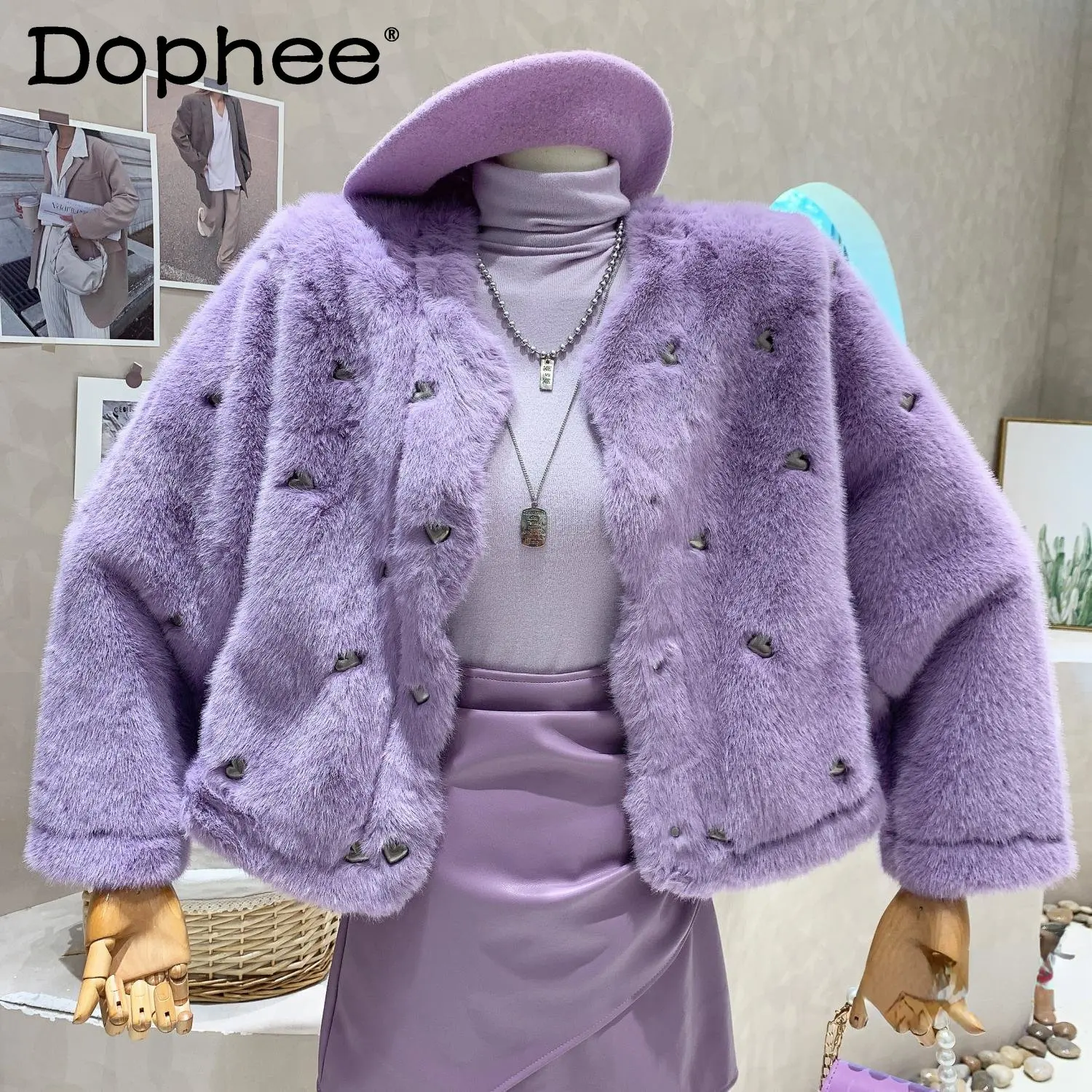 Love Rivet Furry Coat Women's Thickened Warm Imitation Fur Jacket 2022 Autumn Winter Wear Short Top European Street Coats
Love Rivet Furry Coat Women's Thickened Warm Imitation Fur Jacket 2022 Autumn Winter Wear Short Top European Street Coats