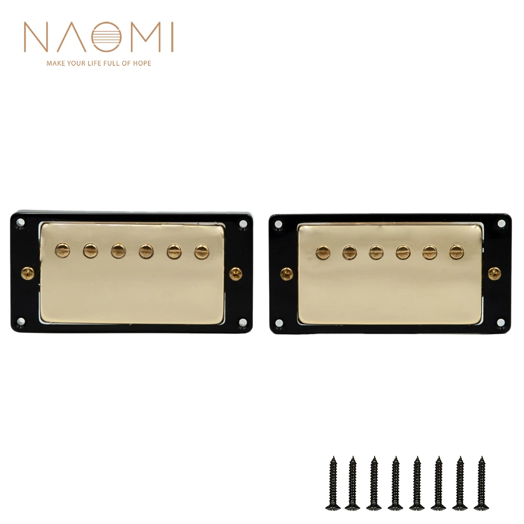 NAOMI 2Pcs Electric Guitar Humbucker Pickups Neck+Bridge Set 50mm/52mm Pickup Double Coil Humbucker Gold-plated For LP Guitar
NAOMI 2Pcs Electric Guitar Humbucker Pickups Neck+Bridge Set 50mm/52mm Pickup Double Coil Humbucker Gold-plated For LP Guitar