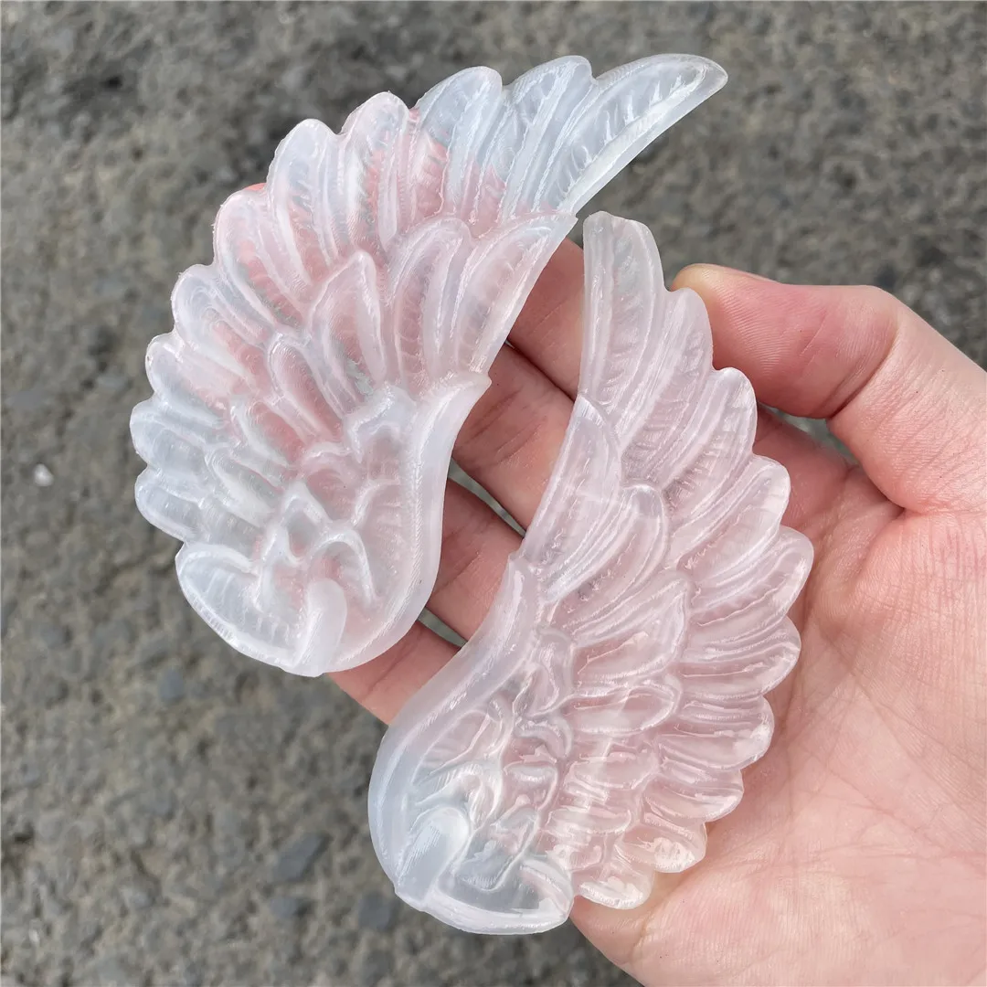 Пара резных крыльев Ангела из натурального белого кварца селенита, эстетическое украшение для комнаты, украшение из кристаллов, новое ремесло 2023 
Пара резных крыльев Ангела из натурального белого кварца селенита, эстетическое украшение для комнаты, украшение из кристаллов, новое ремесло 2023