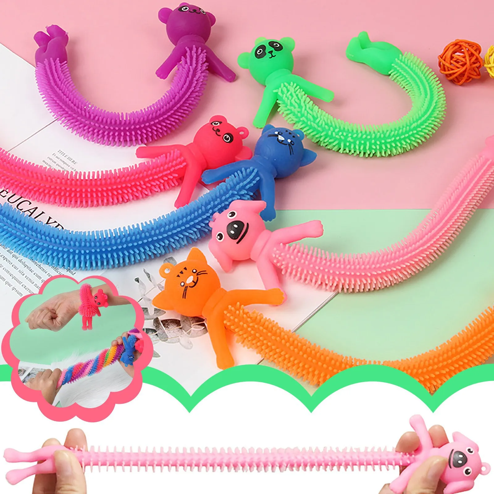 

Toys Calming Stretchy Stress Anxiety Relief Soft Rubber Noodle Rope For Children Funny Gifts Brinquedos игрушки для детей30#