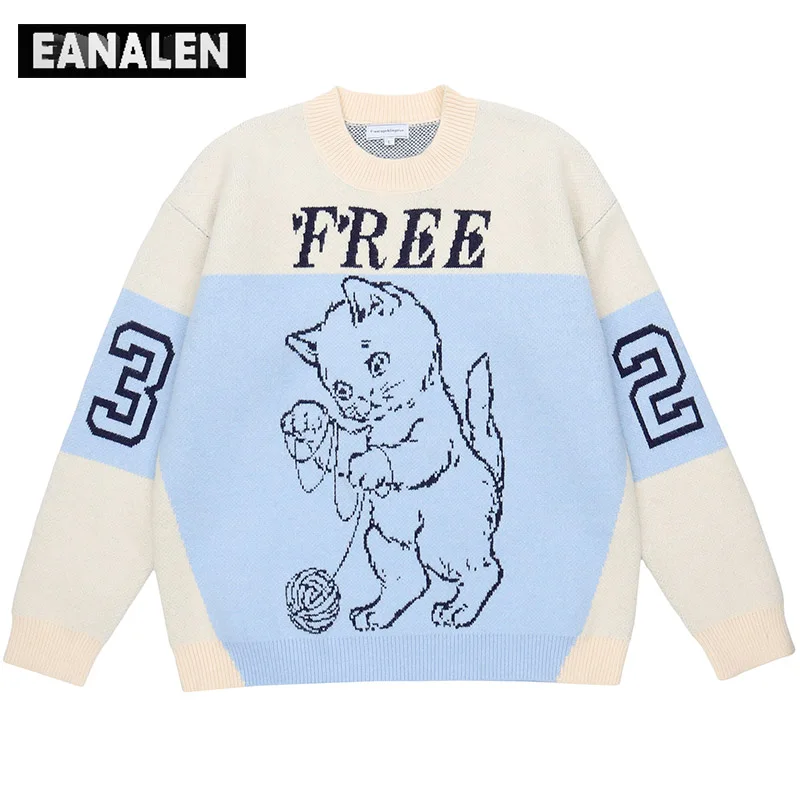Harajuku Retro Cartoon Anime Jumper Knit Sweater Men's Winter Cute Cat Oversized Sweater Thick Grandpa Ugly Sweater Women's Y2K
Harajuku Retro Cartoon Anime Jumper Knit Sweater Men's Winter Cute Cat Oversized Sweater Thick Grandpa Ugly Sweater Women's Y2K
