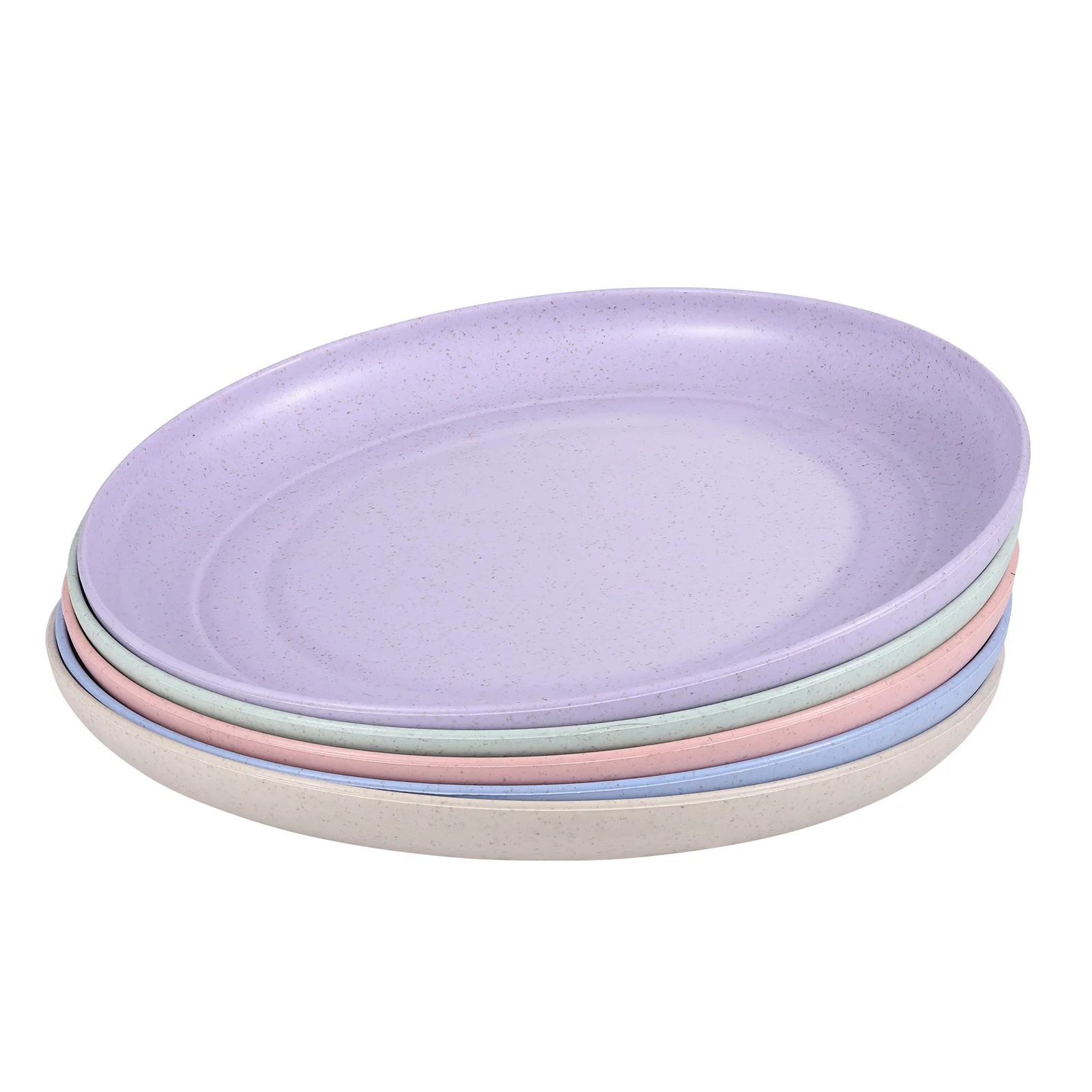 

Plates Dinner Set Unbreakable Tableware Dish Round Wheatstraw Dinnerware Biodegradable Degradable Dishes