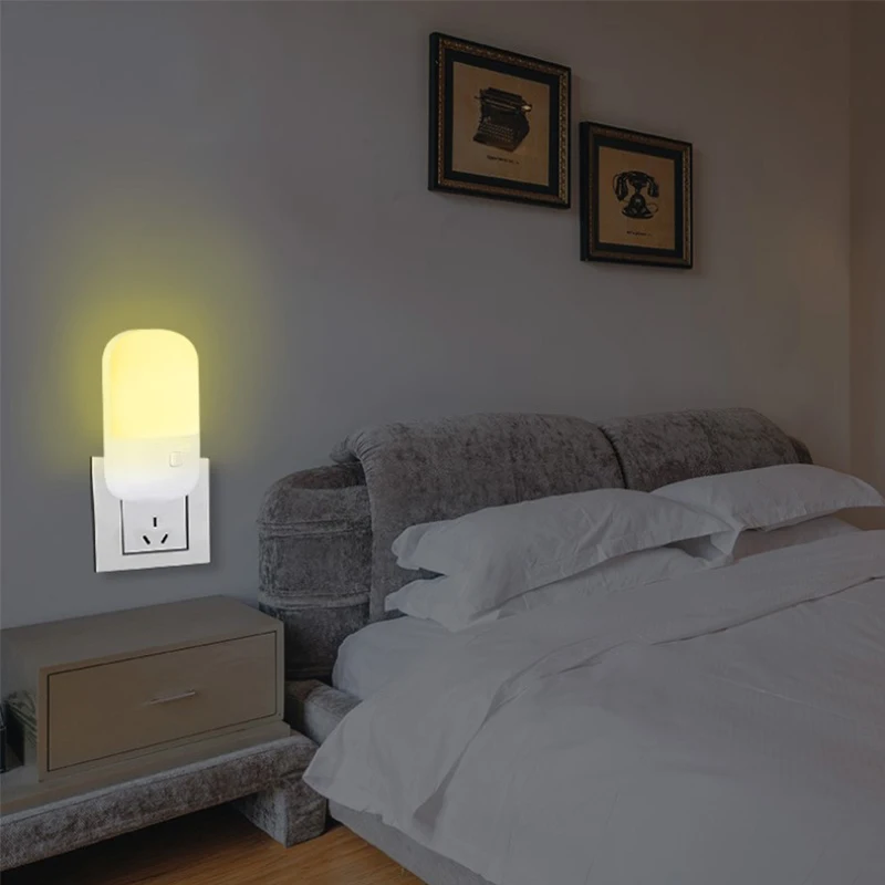 Energy Saving Night Light EU/US Socket Lamp Eye Protection Plug-in Lamp Two-color Indoor Lighting Bedroom Night Bedside Lamp 3W
Energy Saving Night Light EU/US Socket Lamp Eye Protection Plug-in Lamp Two-color Indoor Lighting Bedroom Night Bedside Lamp 3W