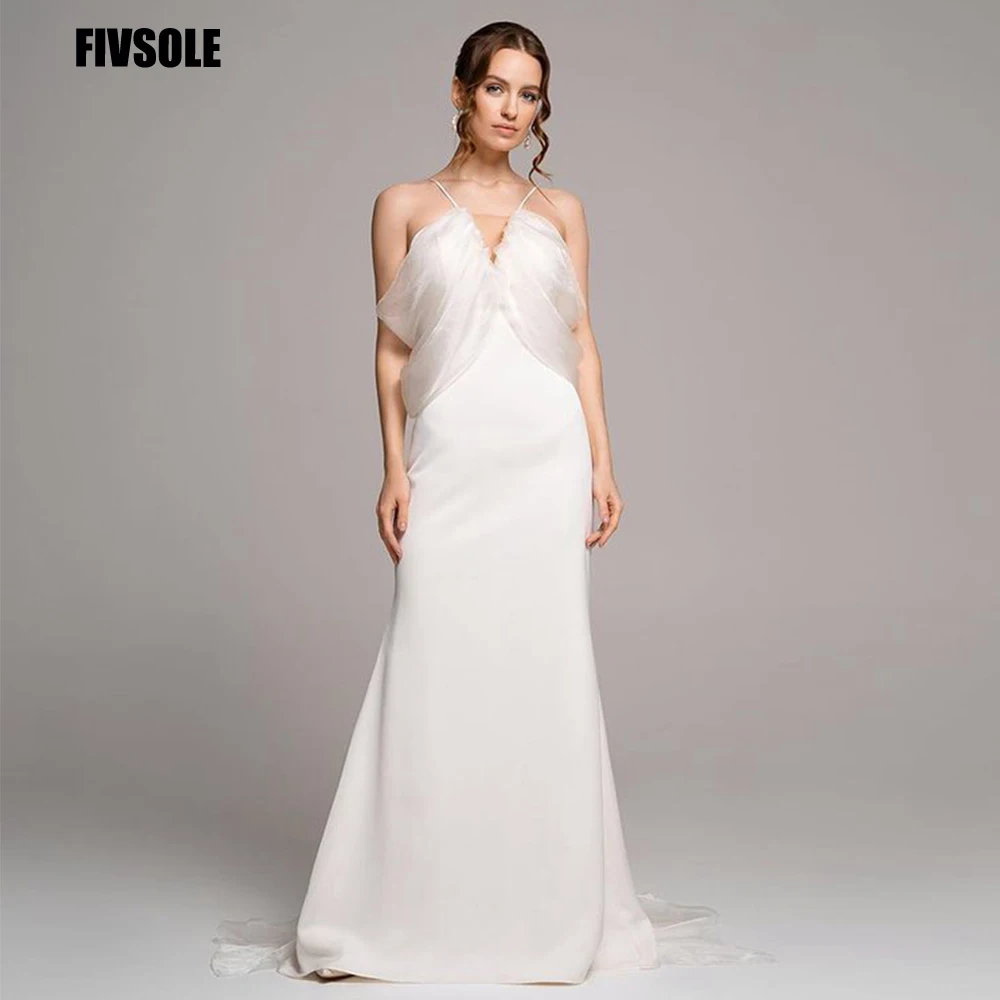 Fivsole Summer Long Organza Mermaid Wedding Dresses 2022 Spaghetti Straps Homecoming Party Bride Formal Banquet Robe De Mariée
Fivsole Summer Long Organza Mermaid Wedding Dresses 2022 Spaghetti Straps Homecoming Party Bride Formal Banquet Robe De Mariée