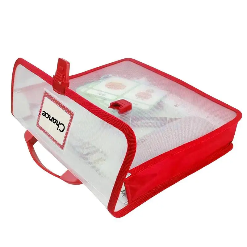 

See Through Bookbag Transparent Send Home Book Bags A4 Mesh Transparent Bag With Label Card For Books Send Home Books And