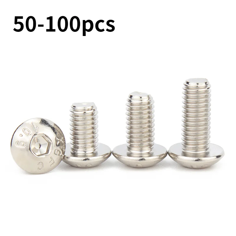 M1.6 -M4 10.9 Nickel Plated Round Head Hexagon Socket Screw Pan Head Hex Socket Head Screw Bolt Mushroom Hex Socket Button
M1.6 -M4 10.9 Nickel Plated Round Head Hexagon Socket Screw Pan Head Hex Socket Head Screw Bolt Mushroom Hex Socket Button
