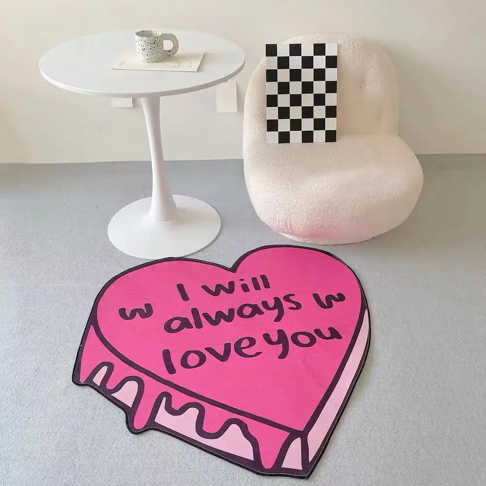 Ins Korean Style Pink Love Cute Personality Carpet Bedroom Bedside Blanket Tie Clothing Store Shooting Decorative Mat
Ins Korean Style Pink Love Cute Personality Carpet Bedroom Bedside Blanket Tie Clothing Store Shooting Decorative Mat