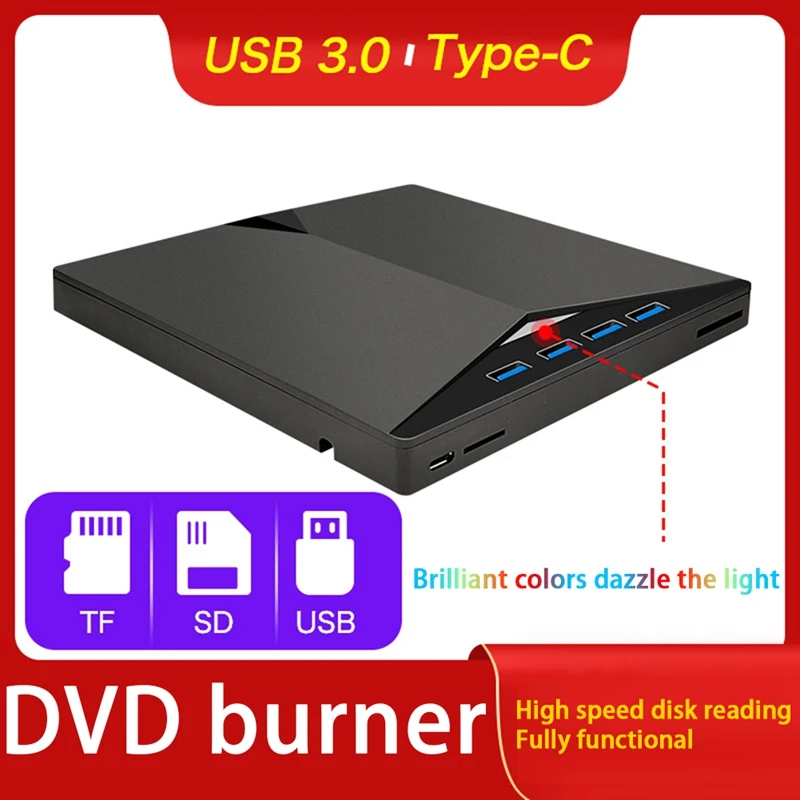 USB 3,0 внешний мобильный DVD-привод, USB Оптический привод, DVD/CD 7 в 1, многофункциональный универсальный компьютер с горелкой
USB 3,0 внешний мобильный DVD-привод, USB Оптический привод, DVD/CD 7 в 1, многофункциональный универсальный компьютер с горелкой