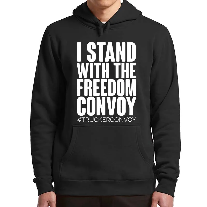 I Stand With The Freedom Convoy Hoodies Trucker Convoy Funny Slogan Oversized Hoodie Soft Casual Men's Clothing
I Stand With The Freedom Convoy Hoodies Trucker Convoy Funny Slogan Oversized Hoodie Soft Casual Men's Clothing