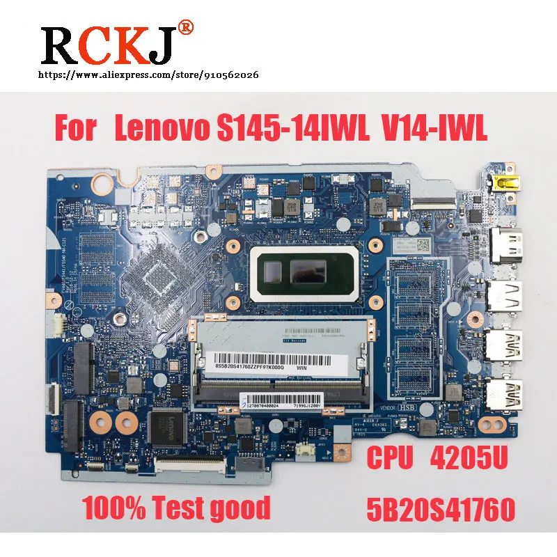 Original For Lenovo S145-14IWL V14-IWL Laptop Motherboard CPU:4205U DDR4 NM-C121 5B20S41760
Original For Lenovo S145-14IWL V14-IWL Laptop Motherboard CPU:4205U DDR4 NM-C121 5B20S41760