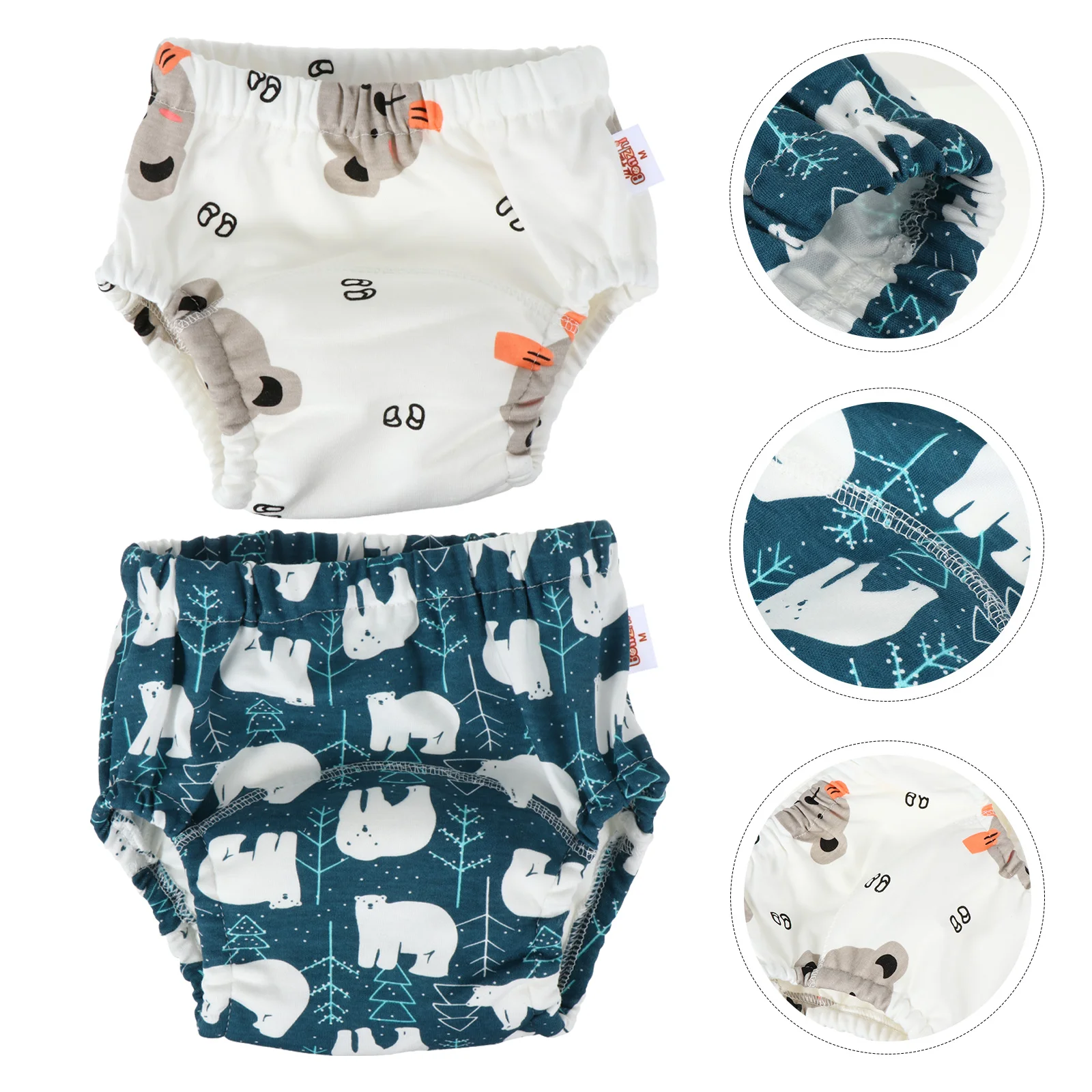 2pcs Cotton Reusable Cloth Girl Boy Cotton Training Pants Bear Pattern for Newborn Infant
2pcs Cotton Reusable Cloth Girl Boy Cotton Training Pants Bear Pattern for Newborn Infant