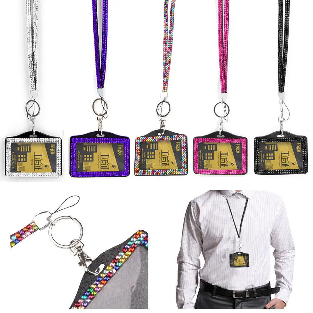 1PC Rhinestone Crystal Lanyard Bussiness ID Card Badge Holder School Office Supplies Mobile Phone Chain with Sticky Drill
1PC Rhinestone Crystal Lanyard Bussiness ID Card Badge Holder School Office Supplies Mobile Phone Chain with Sticky Drill