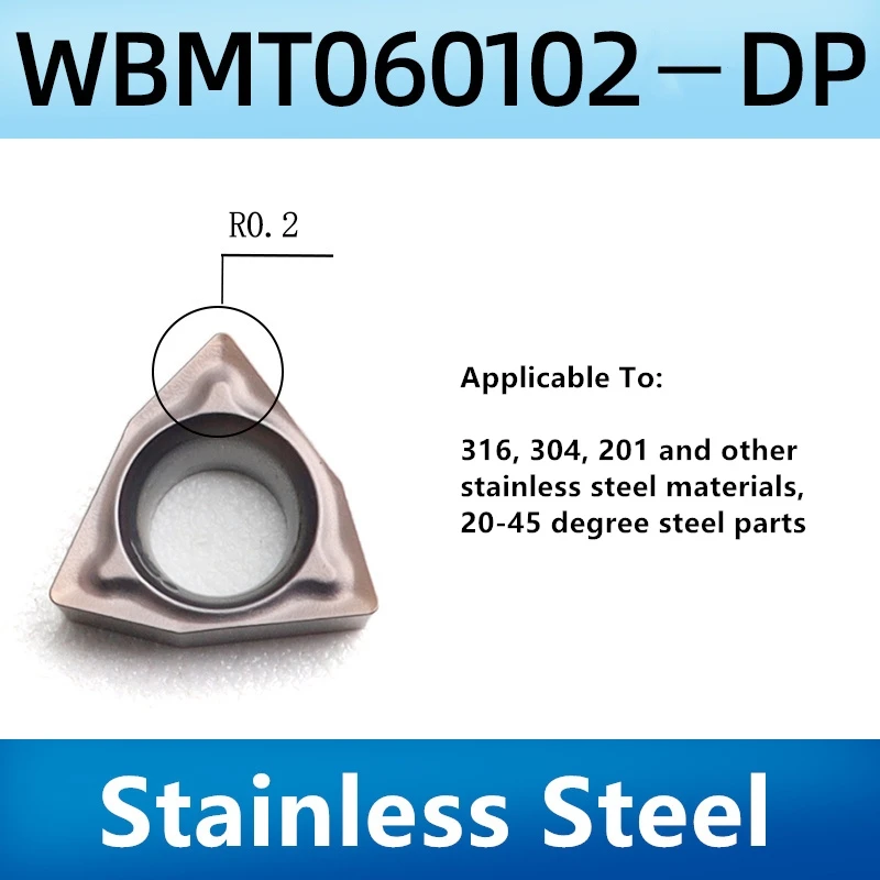 WBGT060102 WBGT060104 R-F L-F WBMT060102-DP Внутренние твердосплавные вставки Токарный станок с ЧПУ Режущие токарные инструменты Лезвия из твердого сплава
WBGT060102 WBGT060104 R-F L-F WBMT060102-DP Внутренние твердосплавные вставки Токарный станок с ЧПУ Режущие токарные инструменты Лезвия из твердого сплава