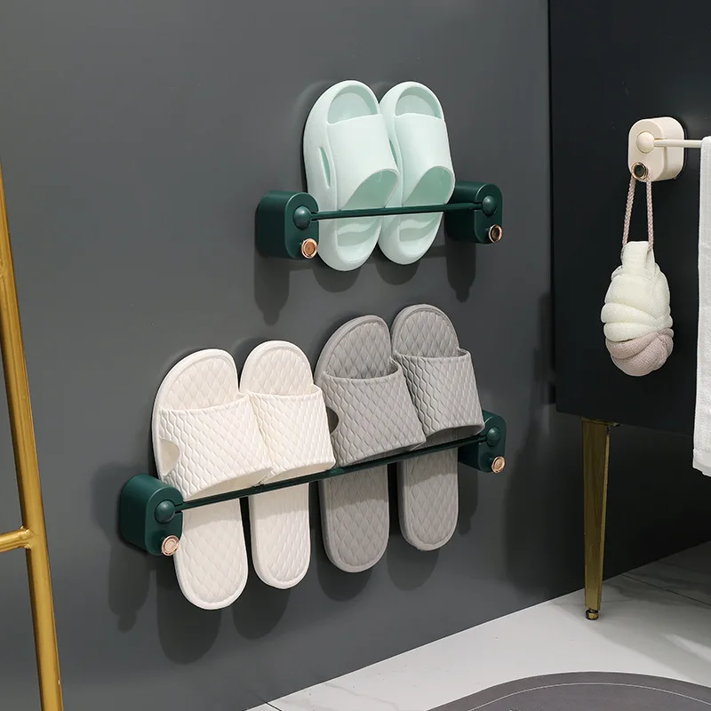 New Bathroom Slipper Rack Punch-Free Wall-Mounted Shoes Storage Rack Bathroom Towel Rack Slippers Draining Rack
New Bathroom Slipper Rack Punch-Free Wall-Mounted Shoes Storage Rack Bathroom Towel Rack Slippers Draining Rack