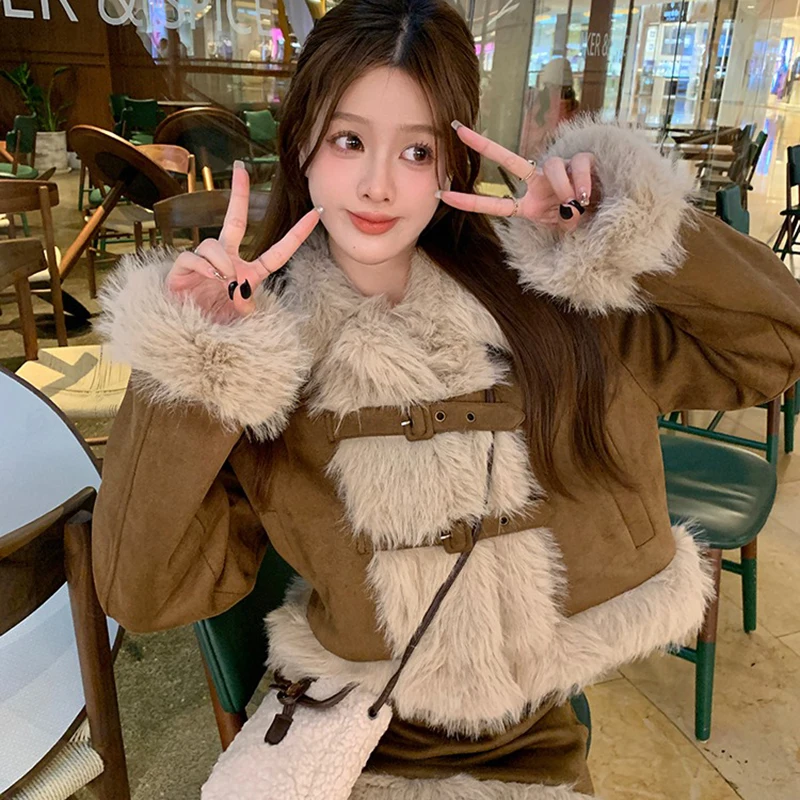 Autumn Winter Women Coat Casual Y2K Kawaii Long Sleeve Fluffy Chic Warm Jackets New Korean Fashion Office Ladies Outwear 2023
Autumn Winter Women Coat Casual Y2K Kawaii Long Sleeve Fluffy Chic Warm Jackets New Korean Fashion Office Ladies Outwear 2023