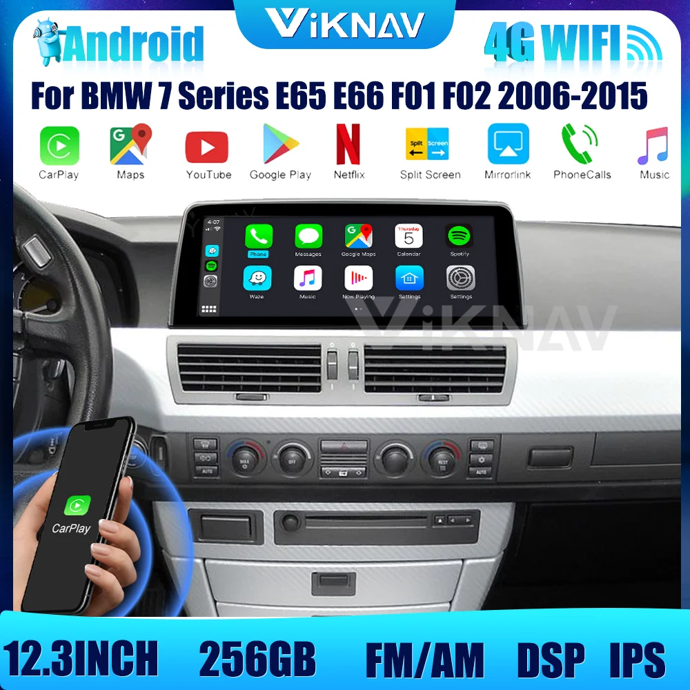 Автомагнитола на Android с экраном 12,3 дюйма, GPS-навигацией для BMW серий 7, F01, F02, E65, E66, CIC, NBT 2006-2015, DVD, мультимедийный плеер
Автомагнитола на Android с экраном 12,3 дюйма, GPS-навигацией для BMW серий 7, F01, F02, E65, E66, CIC, NBT 2006-2015, DVD, мультимедийный плеер