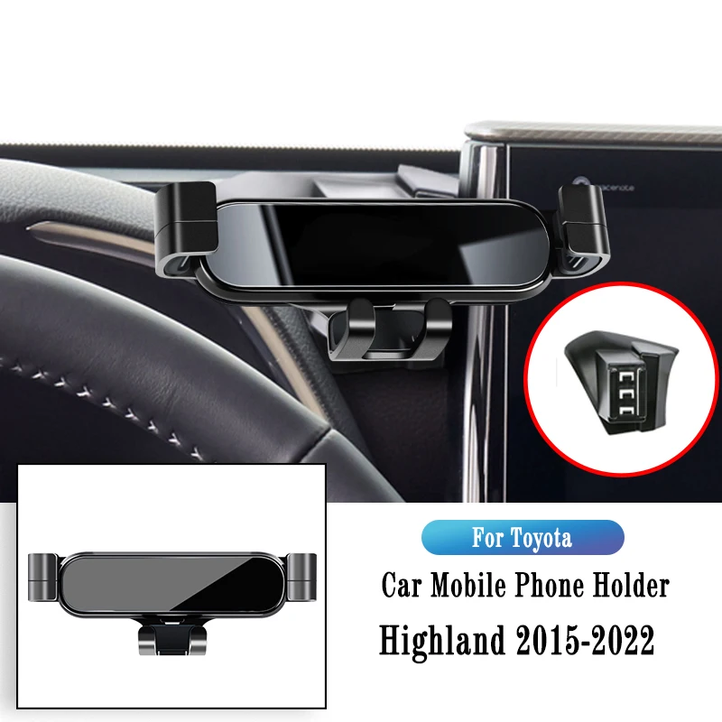 Car Phone Holder For Toyota Highlander 2015-2018 2022 Gravity Navigation Bracket GPS Stand Air Outlet Clip Rotatable Support
Car Phone Holder For Toyota Highlander 2015-2018 2022 Gravity Navigation Bracket GPS Stand Air Outlet Clip Rotatable Support