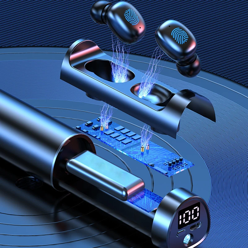 N21 With Power Display Digital Display Touch Wireless 5.0 Binaural Bluetooth Gaming Headset Tws With Led Flashlight Microphone
N21 With Power Display Digital Display Touch Wireless 5.0 Binaural Bluetooth Gaming Headset Tws With Led Flashlight Microphone